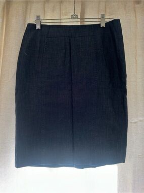 Loft Petite 2 Classic Dark Denim Women's Pencil Skirt